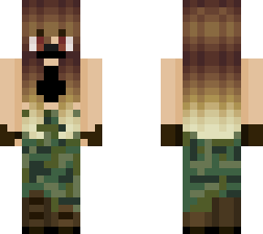ombre hair and camo pants
