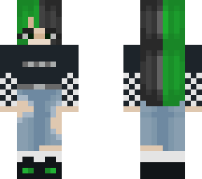 black and green e-girl