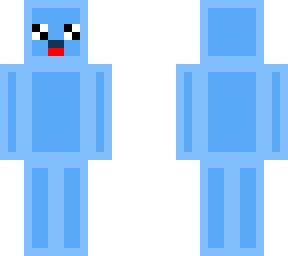 blue slime with headphones