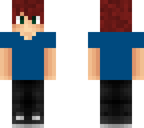 brown haired shag with blue shirt