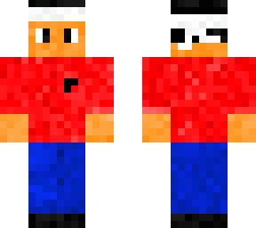 dan - red folded sleeve tee