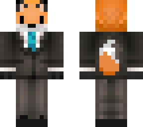 fox with blue tie