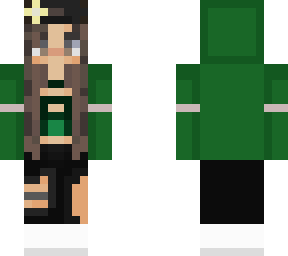 green hoodie girl