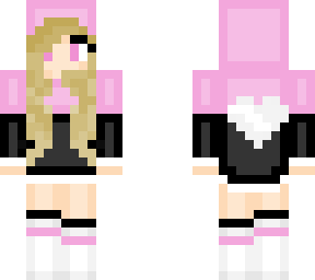 half black half pink