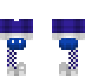 ob - blue & white - shorts - left stocking