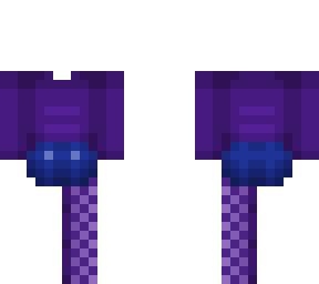 ob - dark purple & blue shorts - right stocking