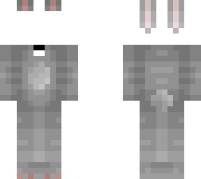 ob - full gray easter bunny outfit - tail, ears & feet