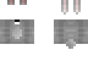 ob - gray easter bunny top - tail & ears