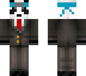 panda  in a suit in headband