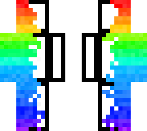 rainbow and white fade