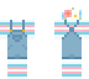 trans pride flag fillable outfit base