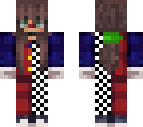 checker jumpsuit clown girl