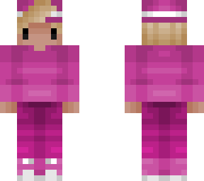 chibi guy - blonde - pink & white hat - pink sweater