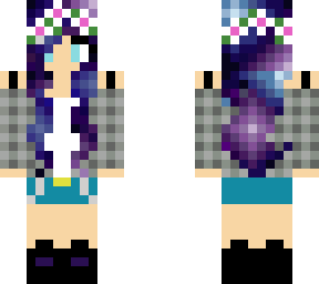 galaxy hair girl