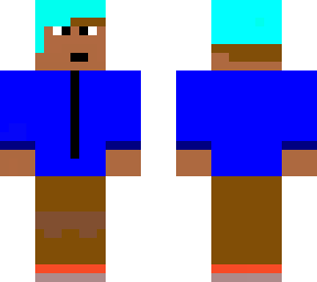 in the blue jacket