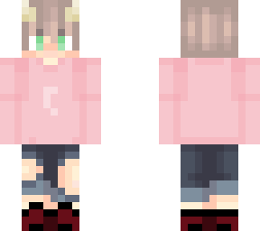 pink pastel demon boy