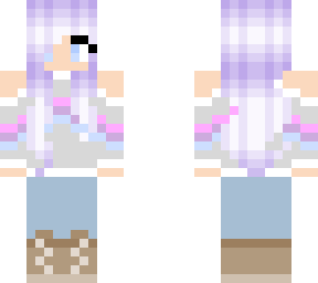 purple pastel bi girl
