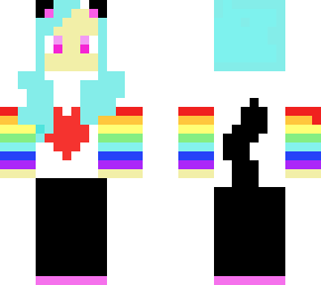 rainbow cat girl