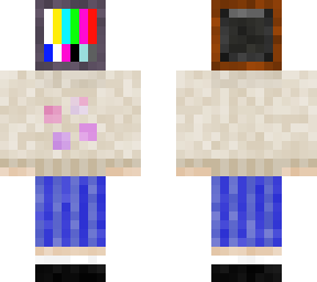 tv head with a sweater