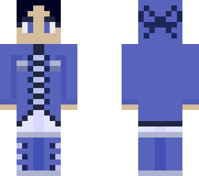 **blue only~rain girl in poncho**