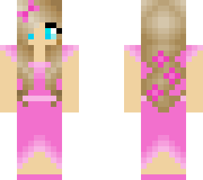 girl in a pink dress
