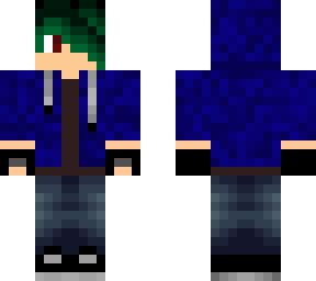 green haired emo with blue jacket