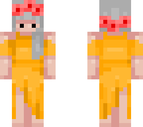 little old latie in yellow dress