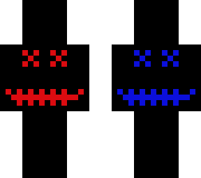 neon red/blue eye mask