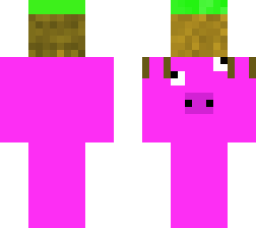 pig picking up a dirt block