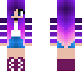 purple haired and shirted girl