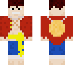 (click to see full effect) luffy_skin_minecraft final version