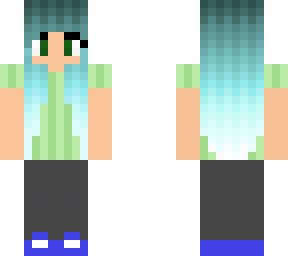 blue haired girl