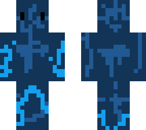 blue paint man
