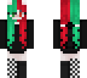 half red half green