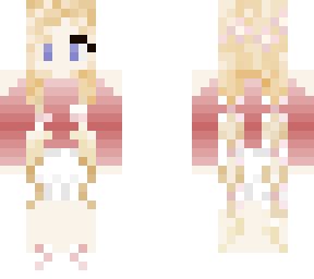 blonde girl pink clothes