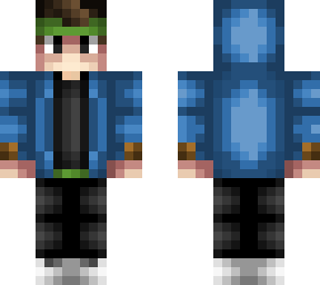 blue guy with green stuff