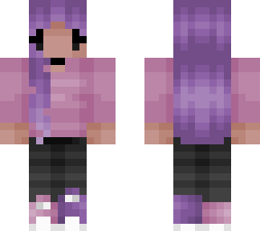 chibi cleora - purple hair - pink & purple outfit
