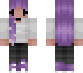chibi cleora - purple hair - white & purple outfit
