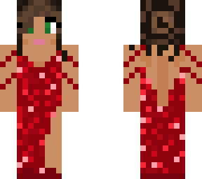 girl in red dress