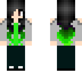 green tint hair girl