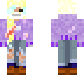 cool corona girl with purple jacket