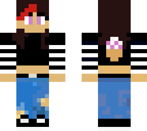 girl with stripes