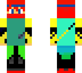 rainbow ninja with a lightsaber