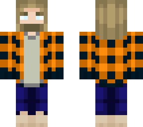 thor in an orange flannel