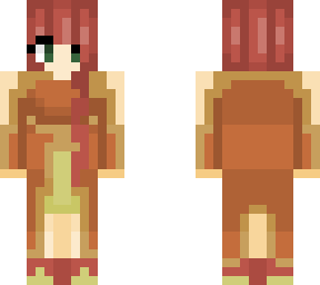 -girl with orange, gold, yellow and red clothes-pce-
