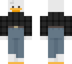 a duck with a sweater