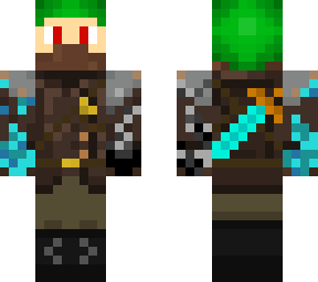 assassin boy green hair red eyes