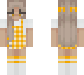 checkered orange dress