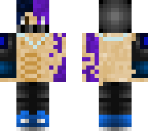 demonic asian dude blue