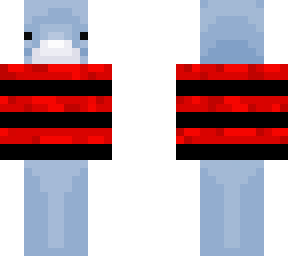 dolphin with red and black sweater